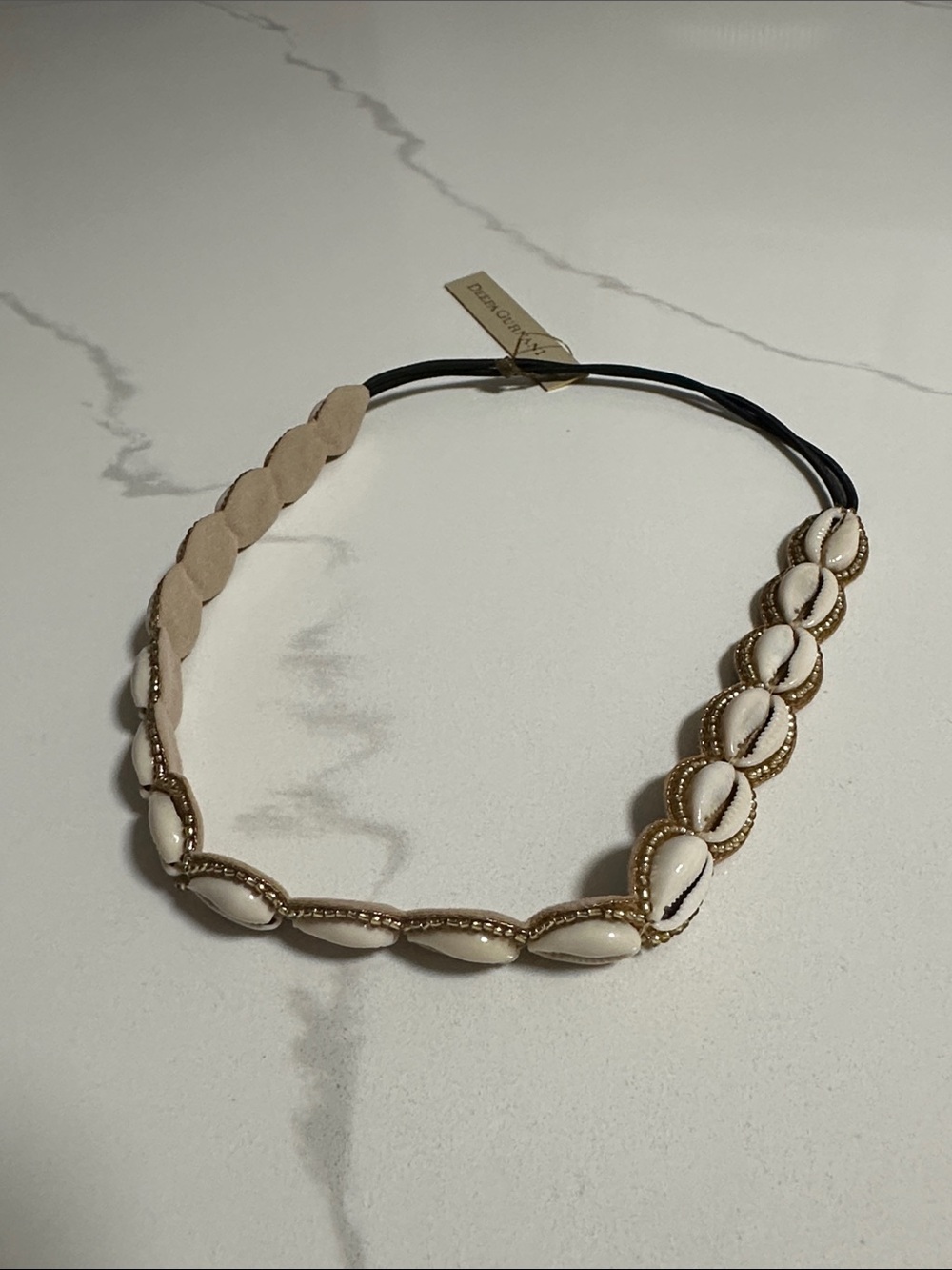 Deepa Gurnani Cowrie Shell Beaded Headband